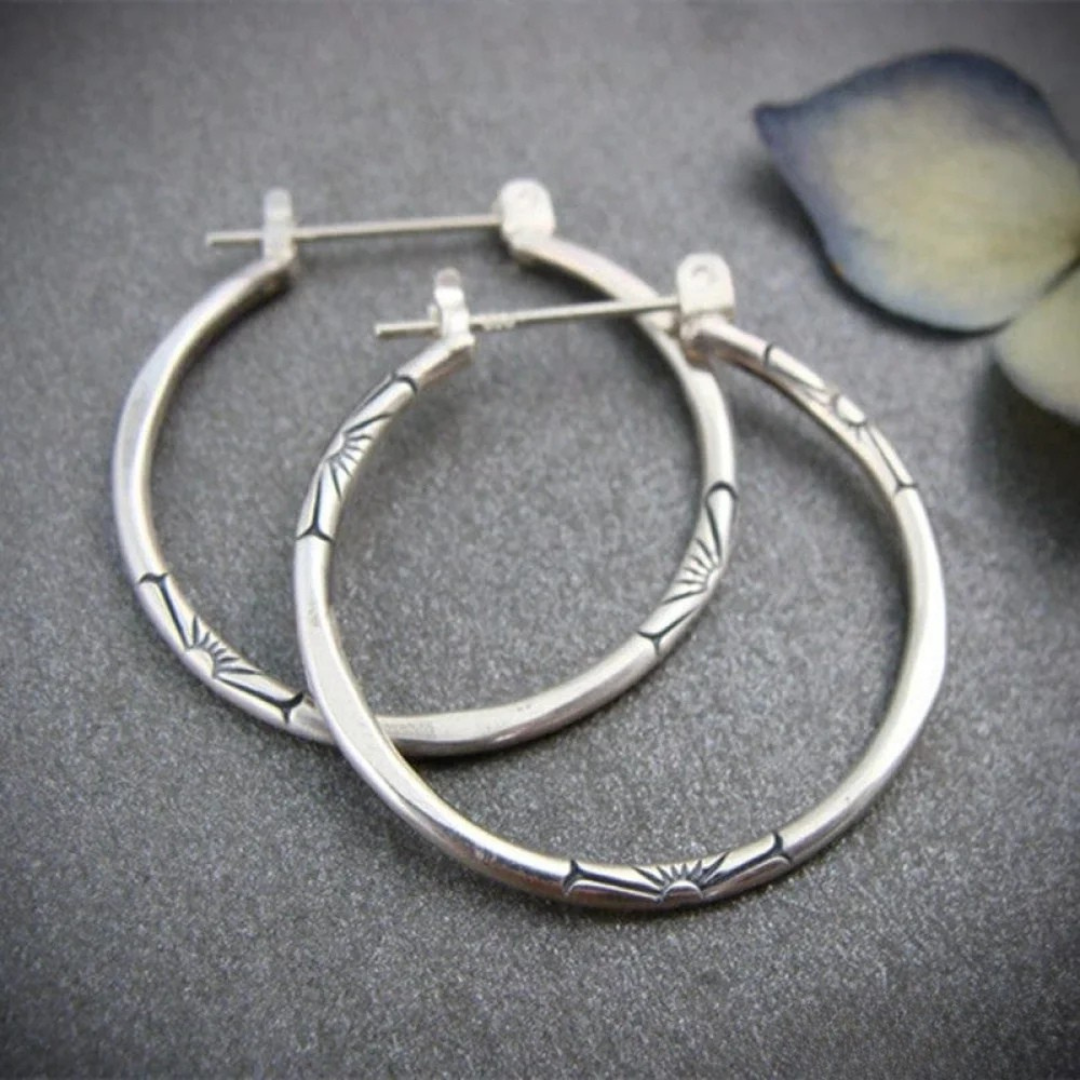 Classic Silver Hoops