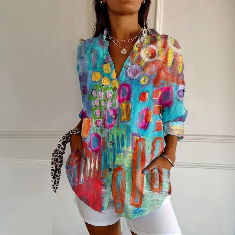 【Long Sleeves】Vintage Coloured Blouse