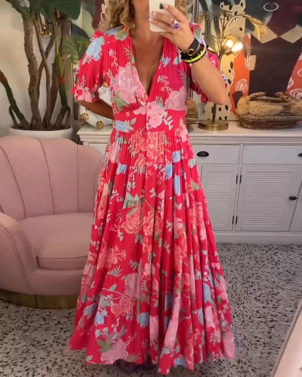 Amara | Vibrant Floral Midi Dress