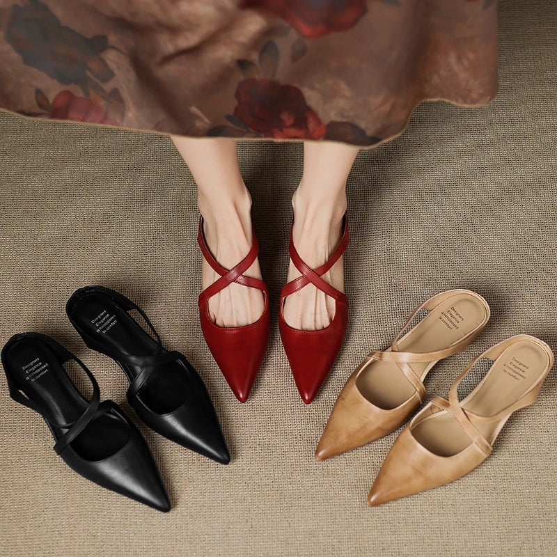 Aluna™ Genuine Leather Mules
