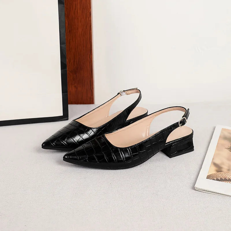 Martha™ - Stone Pattern Slingback Sandals