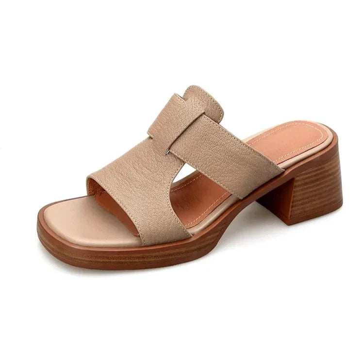 Luna™ Open-Toe Block-Heel Slide Sandals