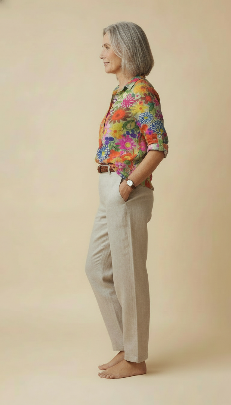 Joan™ - Vintage Floral Blouse With A Classic Silhouette