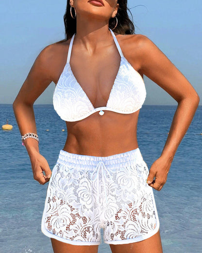 Grace® | Elegant Plain Lace Bikini Set