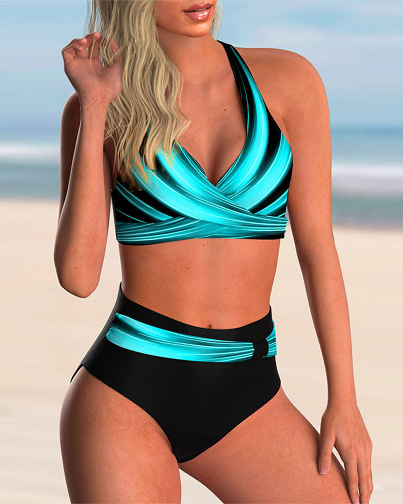 Grace® | Bikini Set with Cross Neckline and Print