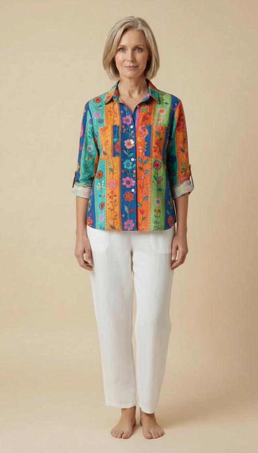 Monera™ - Vintage Printed Spring Blouse