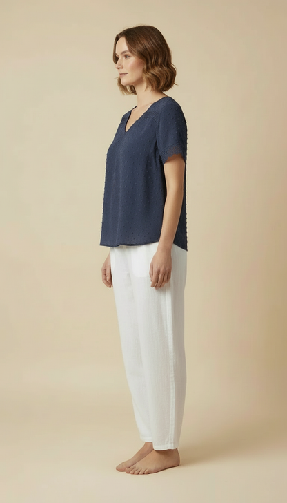 Vanya™ – Elegant V-neck Summer Top