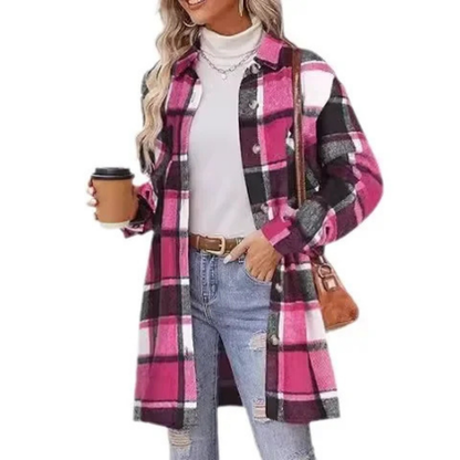 Avery™ - Plaid Button Shirt Jacket