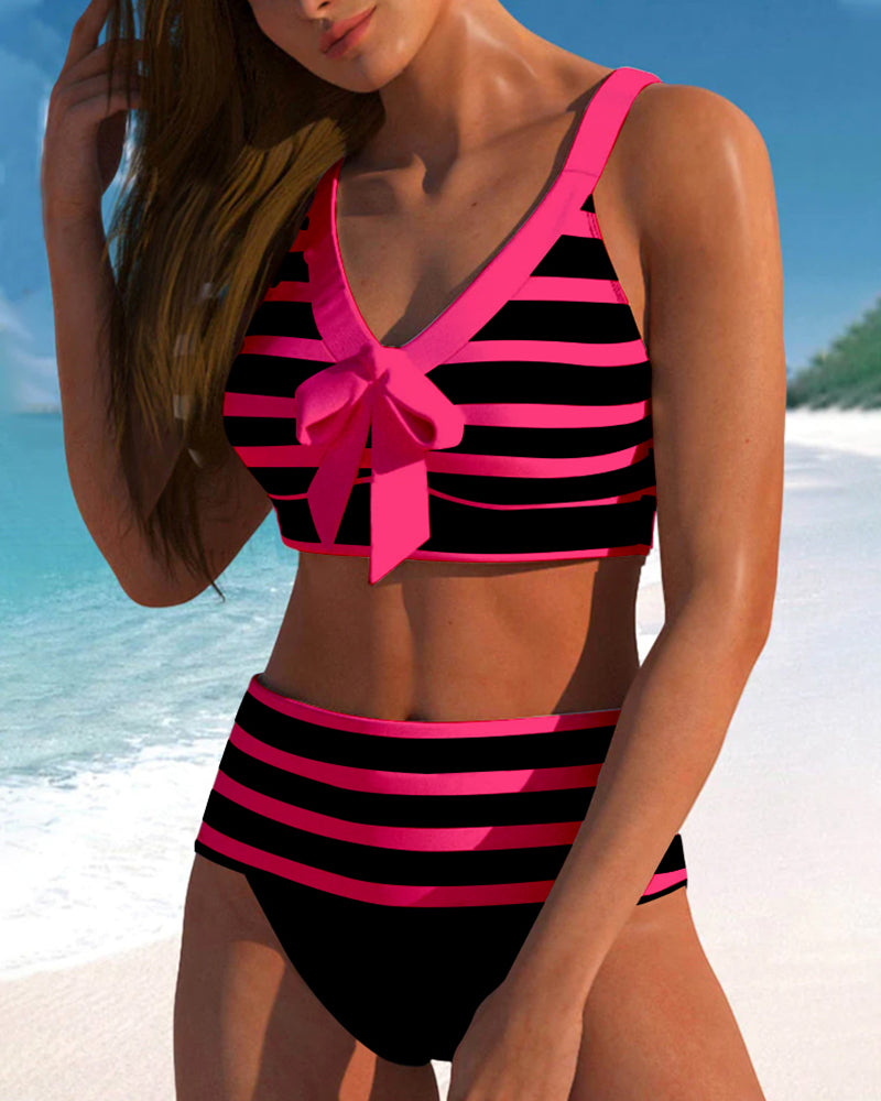 Grace® | Striped High-Waisted Bikini