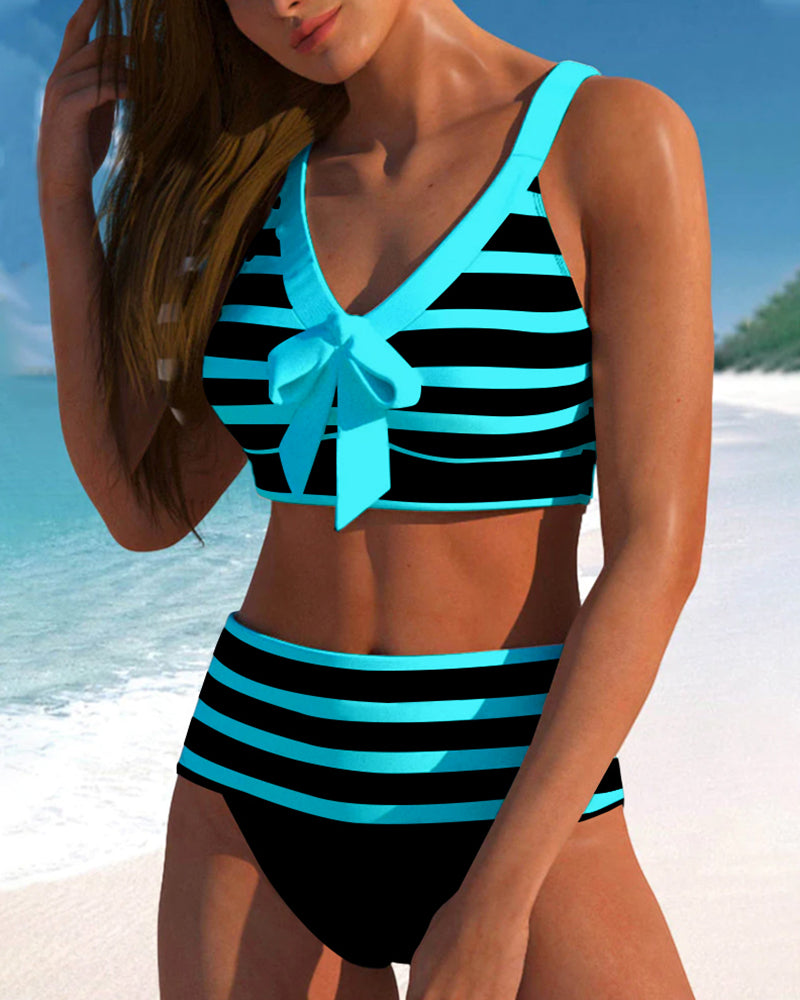 Grace® | Striped High-Waisted Bikini