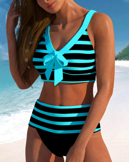 Grace® | Striped High-Waisted Bikini