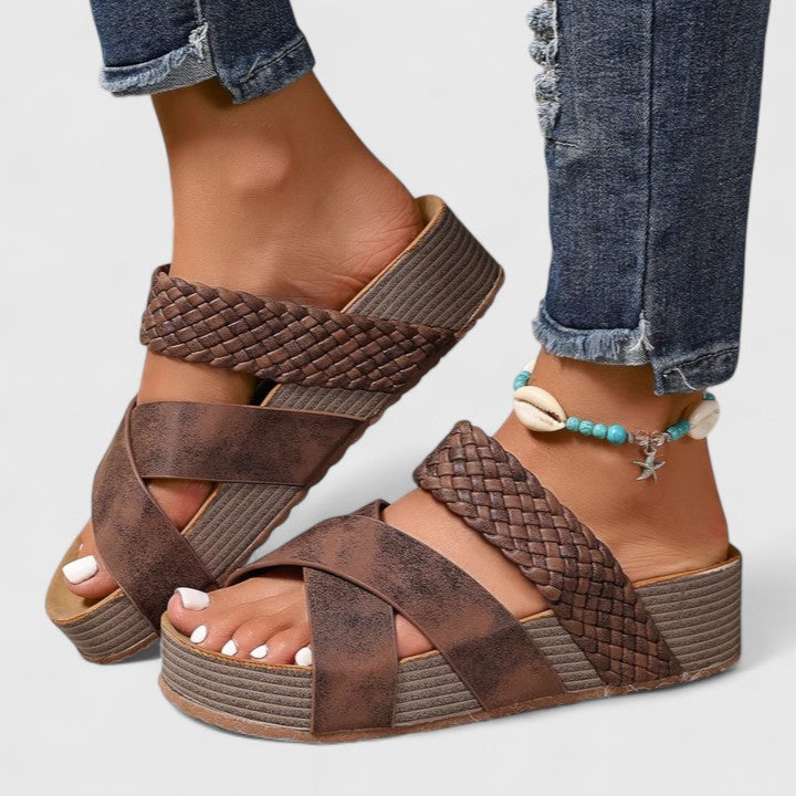 Amelia™ – Orthopedic Leather Strap Sandals