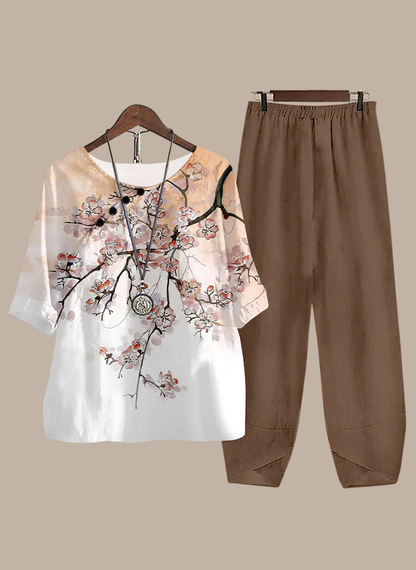 Aurelesse™ Floral Harmony Two-Piece Set