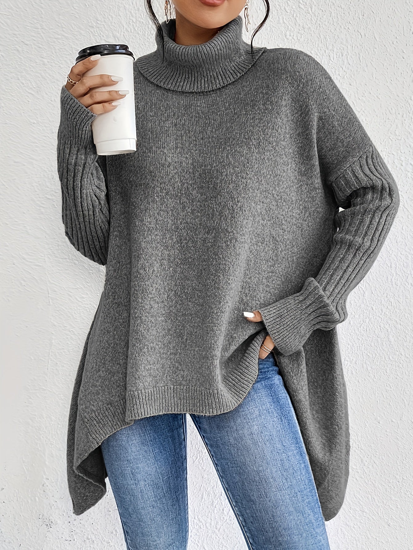 Tahlia™ - Casual Long Sleeve High Neck Sweater