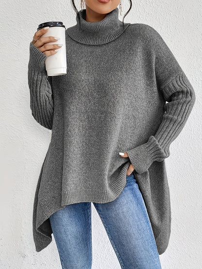 Tahlia™ - Casual Long Sleeve High Neck Sweater