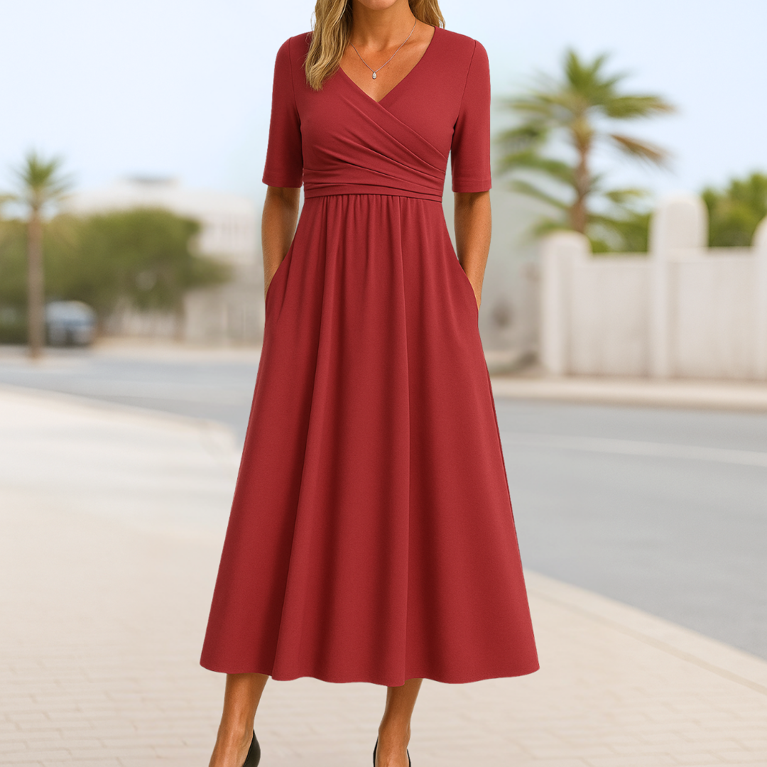 Monique™ | Short Sleeve Wrap Dress
