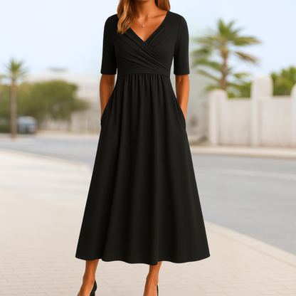 Monique™ | Short Sleeve Wrap Dress