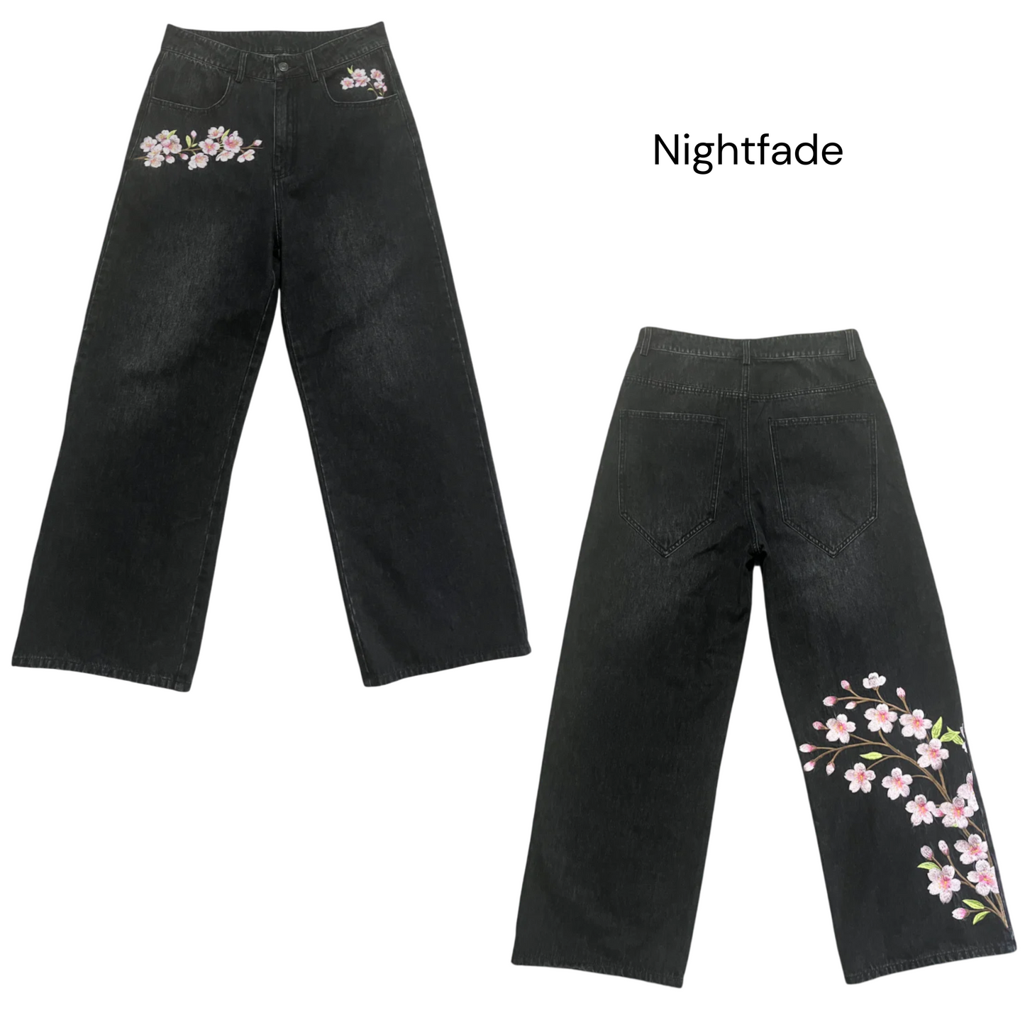 Unisex Sakura Zip Up & Jeans 100% Cotton