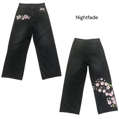 Unisex Sakura Zip Up & Jeans 100% Cotton
