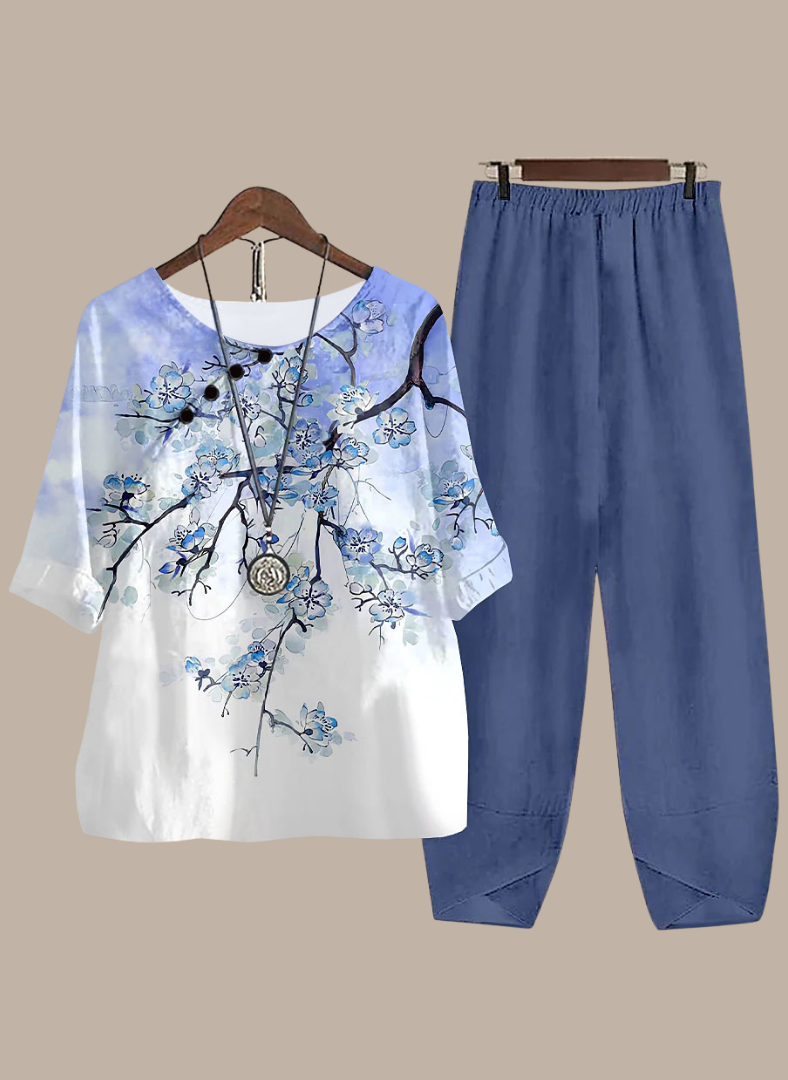 Aurelinne™ Sky Petal Two-Piece Set