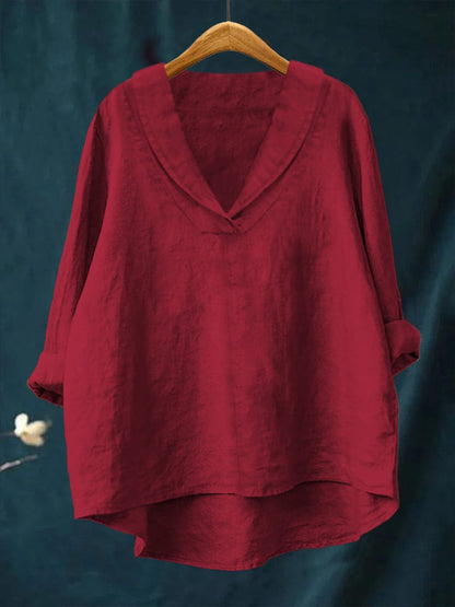 Samantha | Elegant Linen Summer Blouse