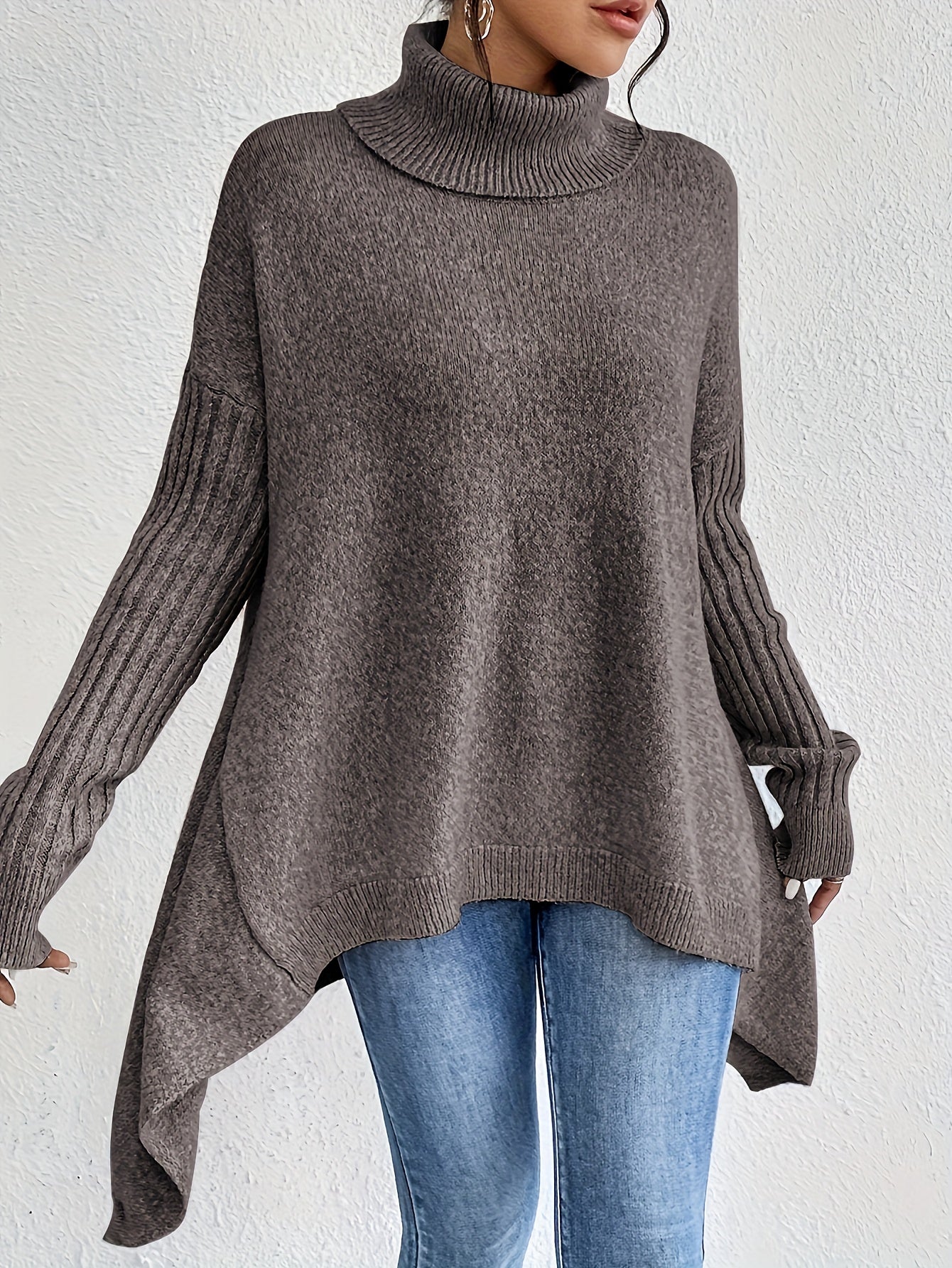 Tahlia™ - Casual Long Sleeve High Neck Sweater