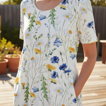Hailey™ – Stylish and Casual Floral Dress with Pockets