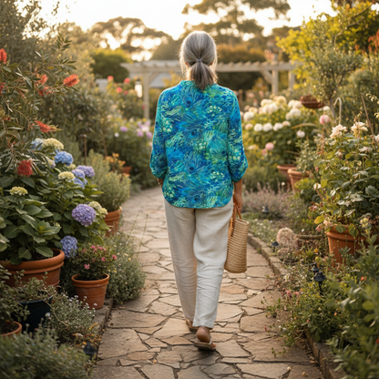 Florina™ | Peacock Grace Blouse