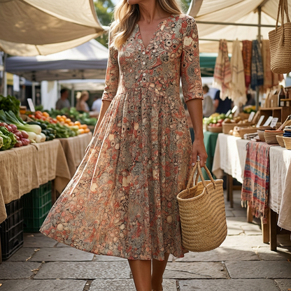 Harlow™ – Elegant Dress with V-Neck