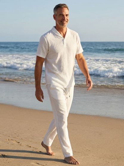 Cris™ Cotton Polo & Pantalon Set