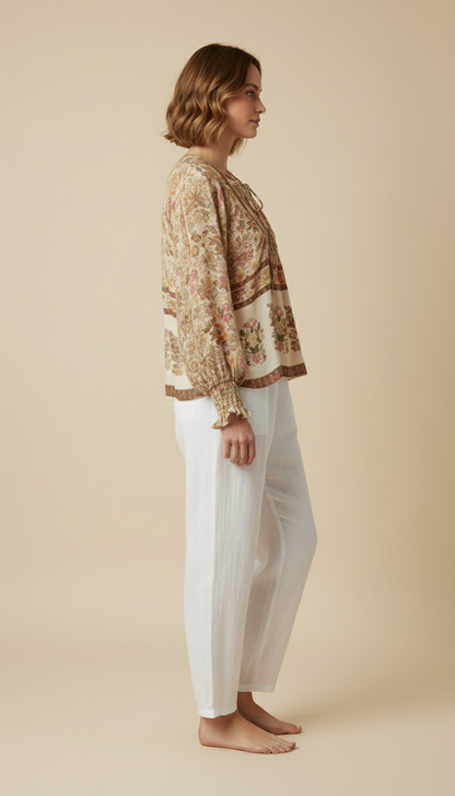 Elowen™ Bohemian Floral Blouse