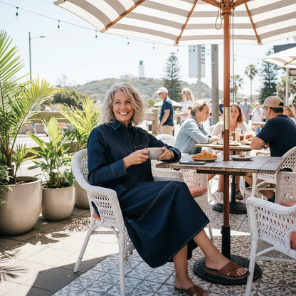 Orivelle™ – Fluid Longline Shirt Dress