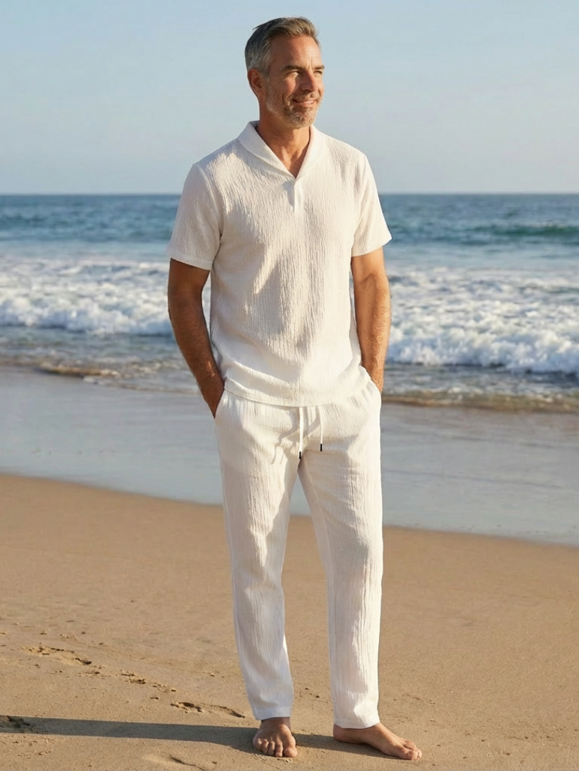 Cris™ Cotton Polo & Pantalon Set