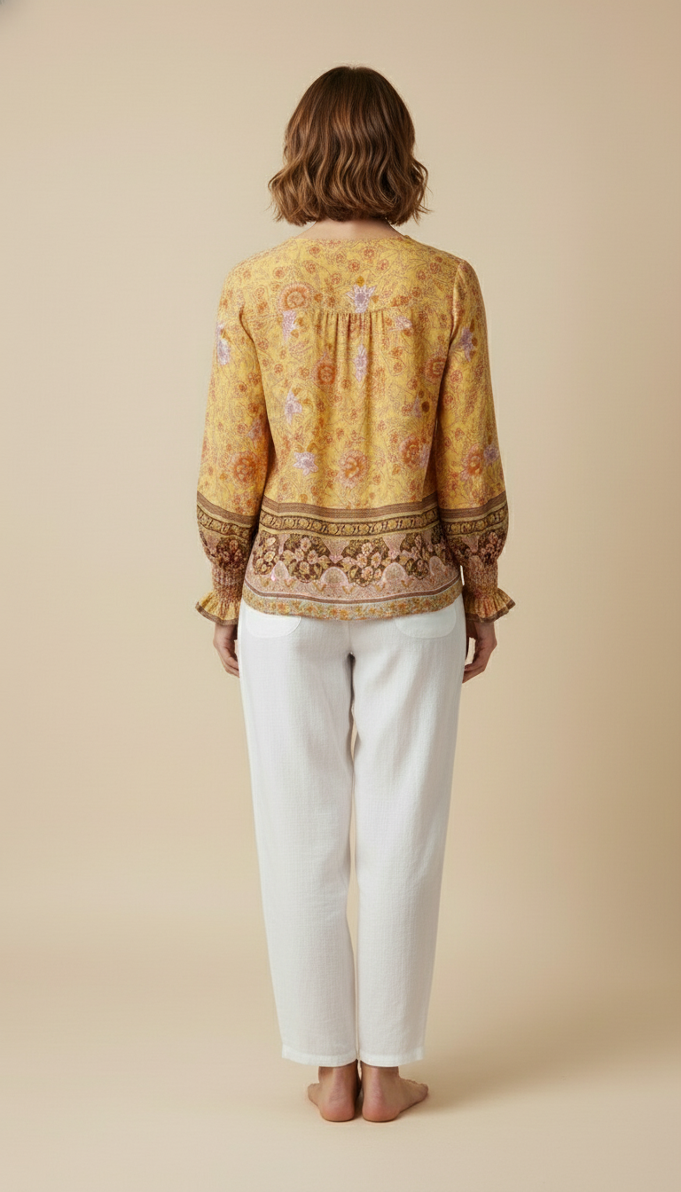 Elowen™ Bohemian Floral Blouse