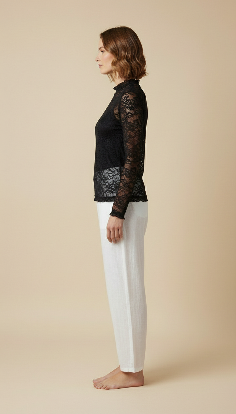Amaris™ Sheer Embroidered Lace Top
