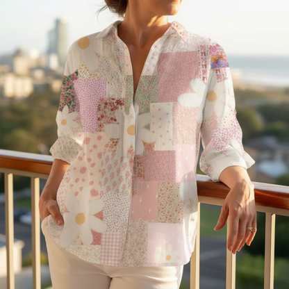 Fanny™ | Patchwork Daisy Blouse