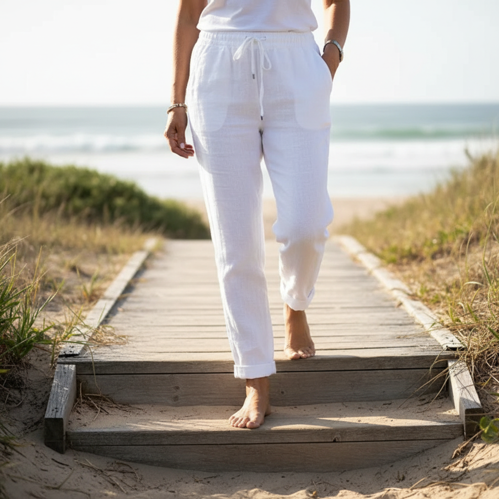 Elisse™ – Cotton-Linen Casual Trousers