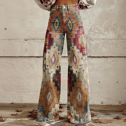 Francesca™ - Boho Retro Pattern Trousers