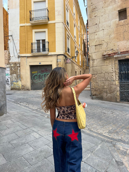 Star Jeans™ With Red Stars - Wide Leg 100% Cotton