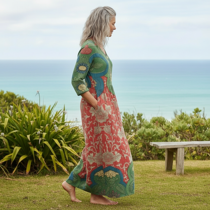 Elowen Vintage Floral Maxi Dress