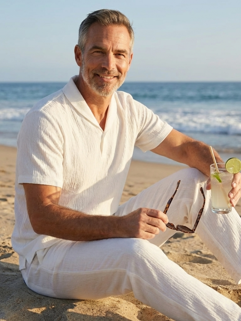 Cris™ Cotton Polo & Pantalon Set