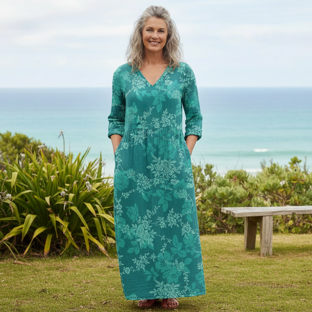 Elowen Vintage Floral Maxi Dress