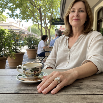 Seraphina™ – Eternal Radiance Ring Set (Gold)