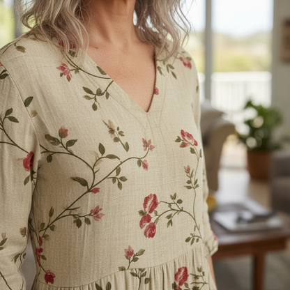 Elowen Vintage Floral Maxi Dress