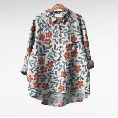 Claire | Elegant Linen Summer Blouse