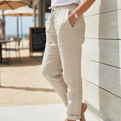 Elisse™ – Cotton-Linen Casual Trousers