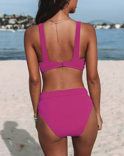 Grace® | Plain High Waist Swimsuit