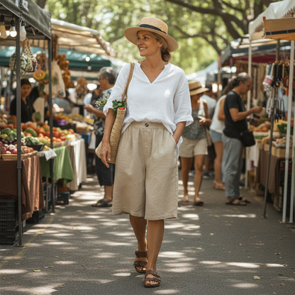 Renee™ Cotten Linen Shorts