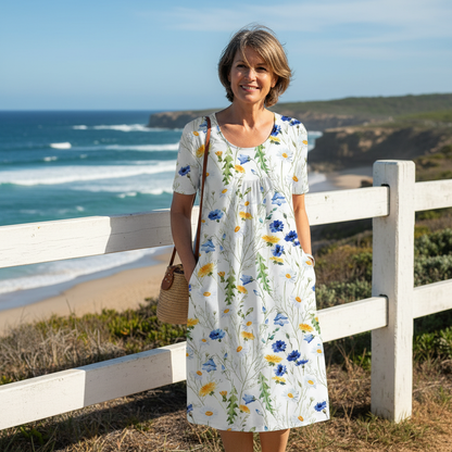 Hailey™ – Stylish and Casual Floral Dress with Pockets