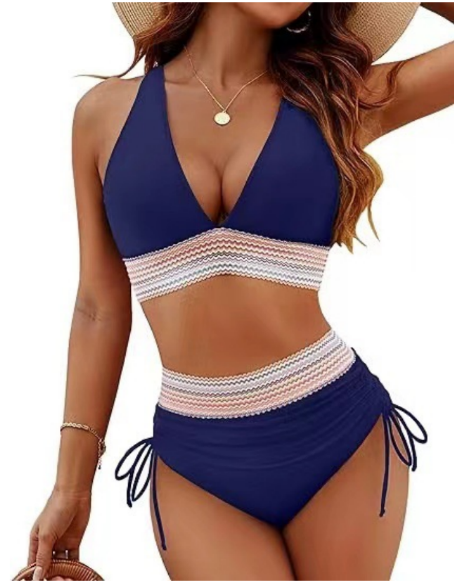 Patchwork bikini 2-piece set